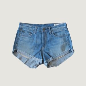 Rag & Bone Denim Shorts Womens Blue‎ Frayed Hem Casual Summer 27 W1927K510DEL